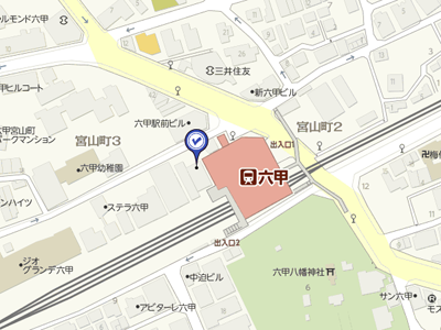 「阪急六甲教室」周辺の地図